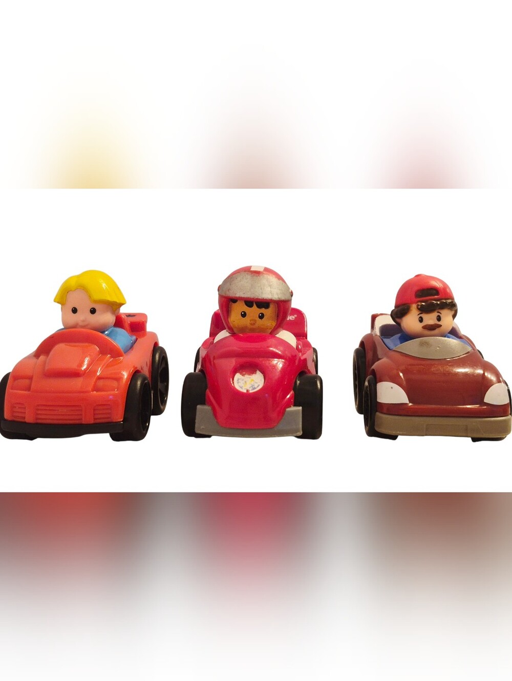 Mixed Lot of 3 Fisher Price Little People Wheelies Cars Mattel 2009-2016